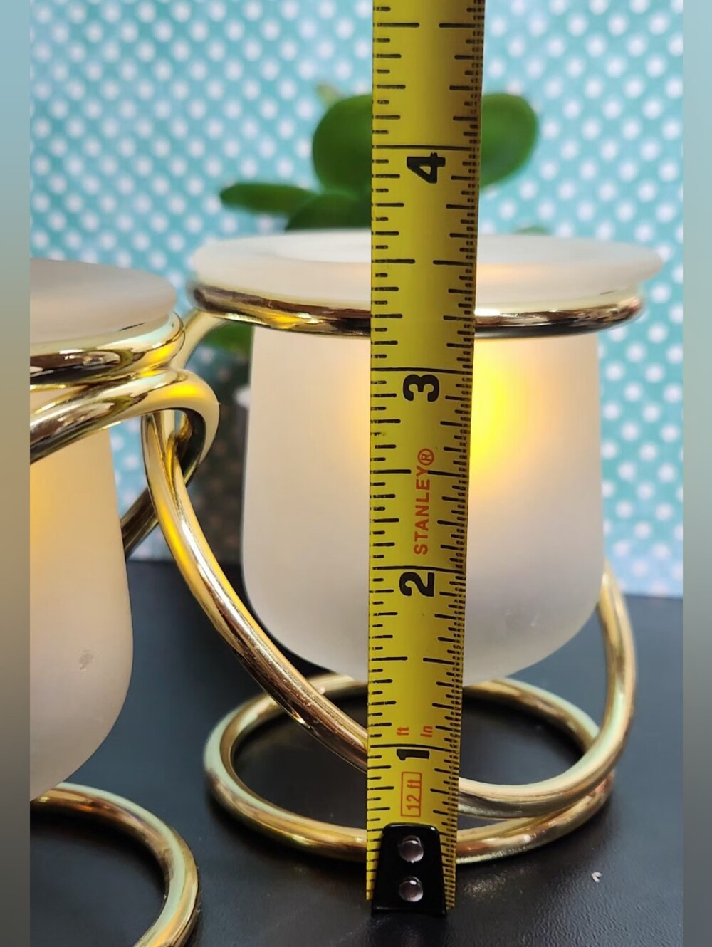 Vintage 1990s PartyLite Gemini Votive Frosted Glass Candle Holders - Picture 9 of 10